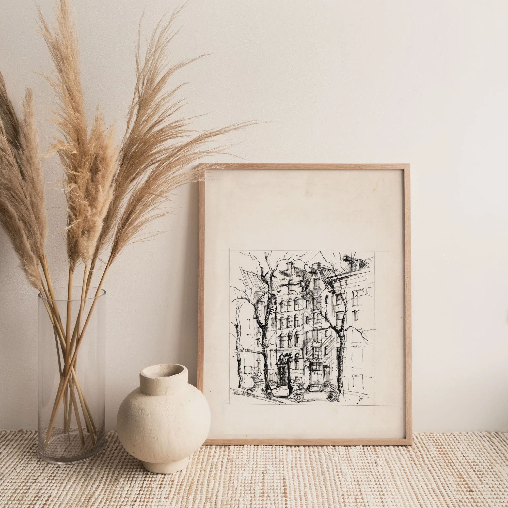 City Sketch Vintage Wall Art
