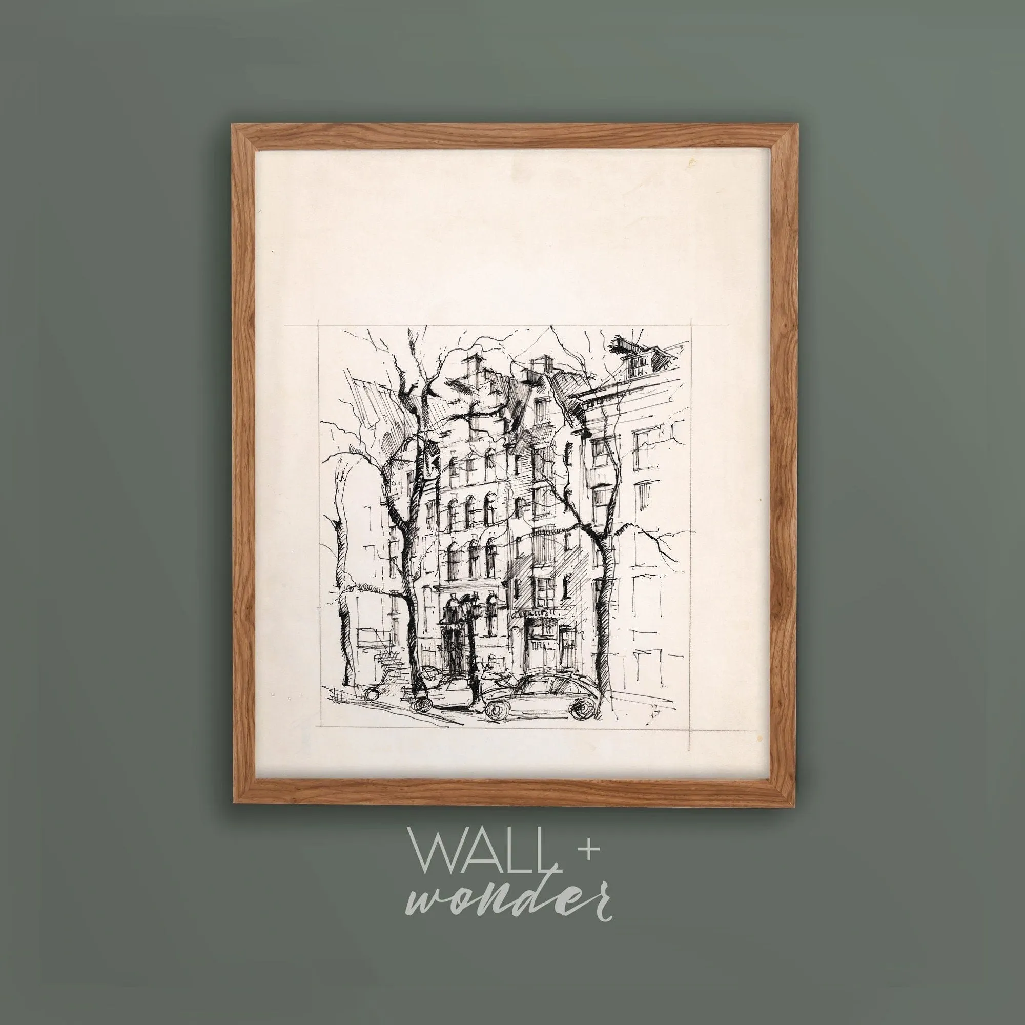 City Sketch Vintage Wall Art