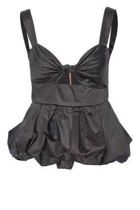 Claribelle Black Sweetheart Peplum Top