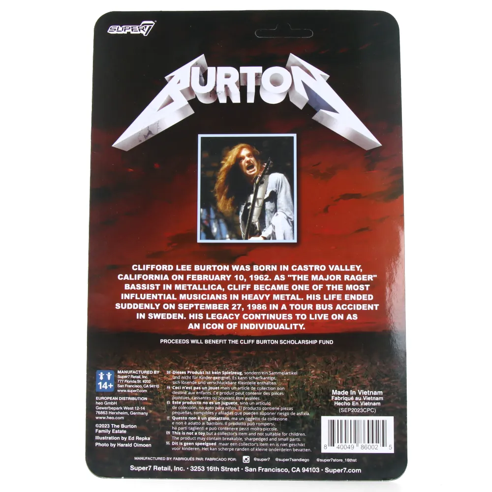 Cliff Burton (Flannel Shirt) - Cliff Burton ReAction Figures
