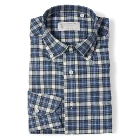Cotton Flannel Check Button-down Shirt