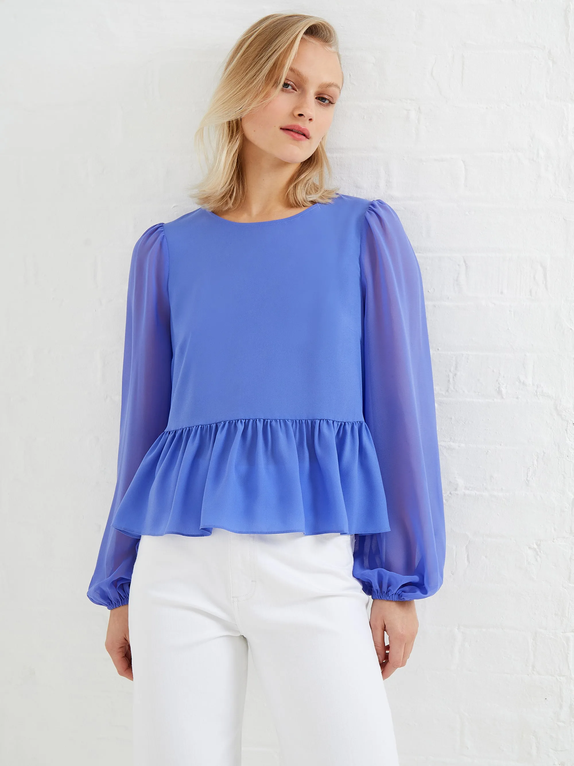 Crepe Light Georgette Peplum Top