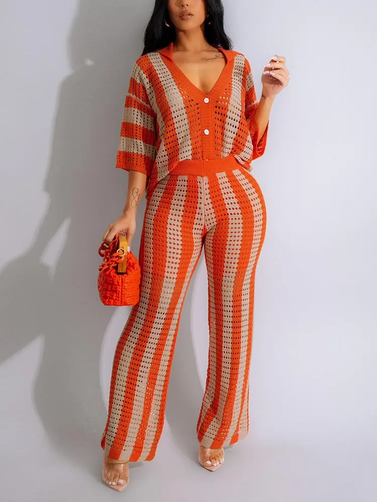Crochet Pants Set