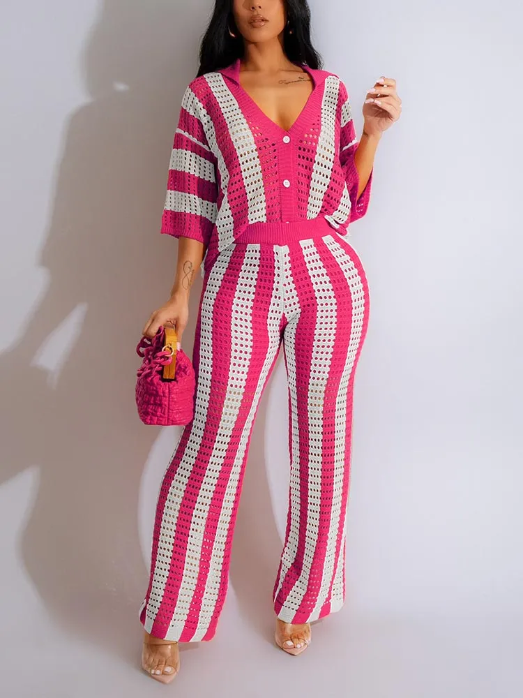 Crochet Pants Set
