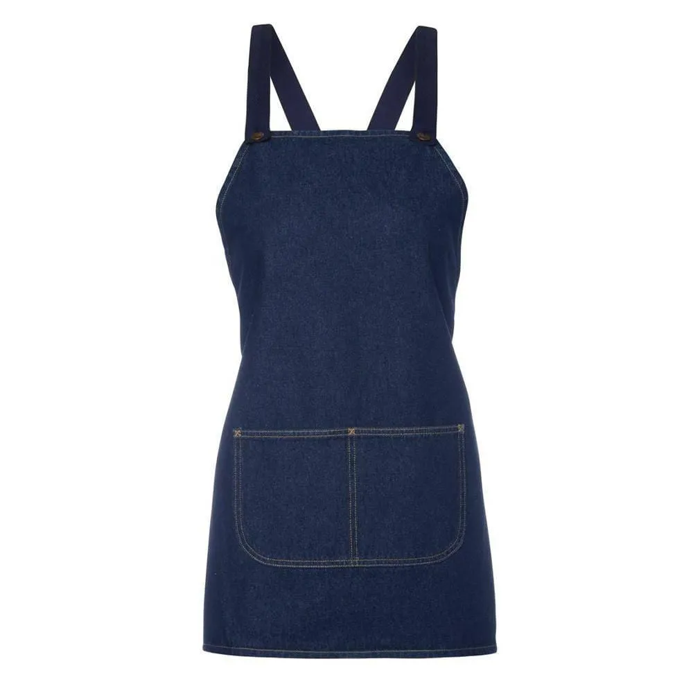 Cross Back 65x71 Bib Denim Apron (Without Strap)