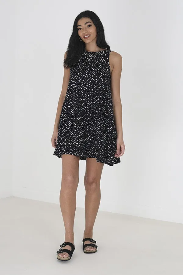 Dress | BLACK/WHITE SPOT | BYY032