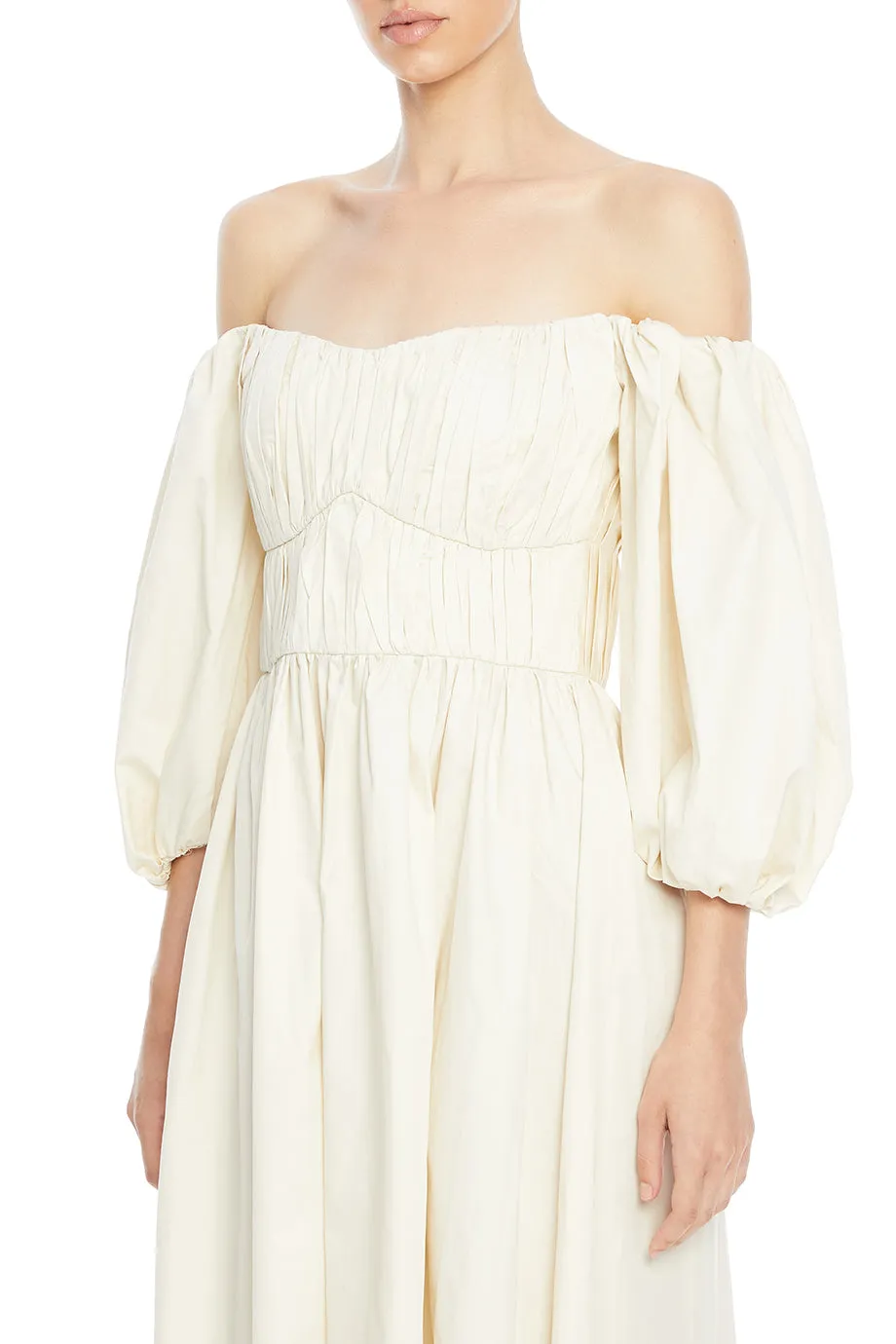 Farah Off Shoulder Midi Dress