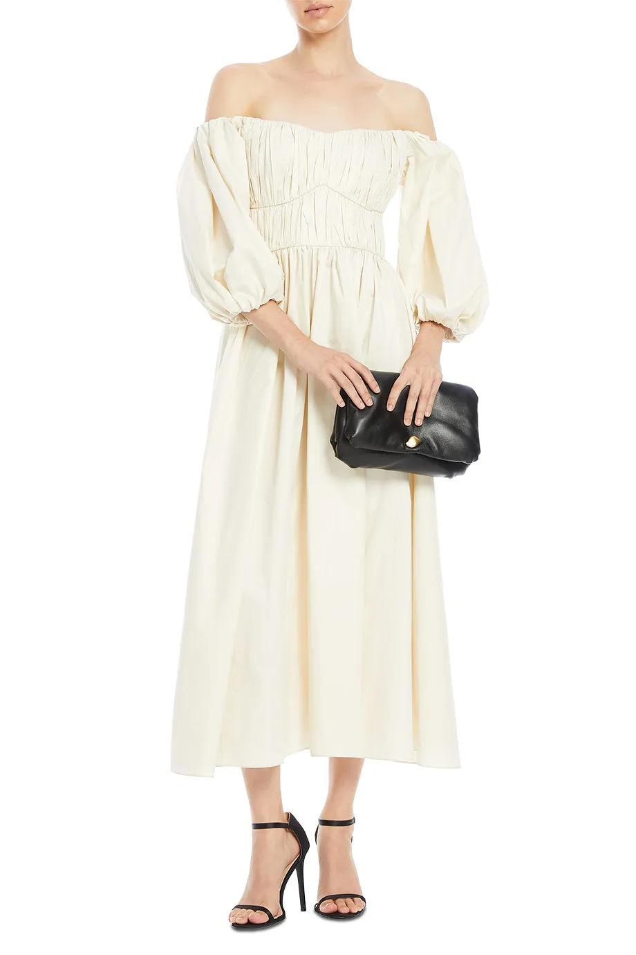 Farah Off Shoulder Midi Dress