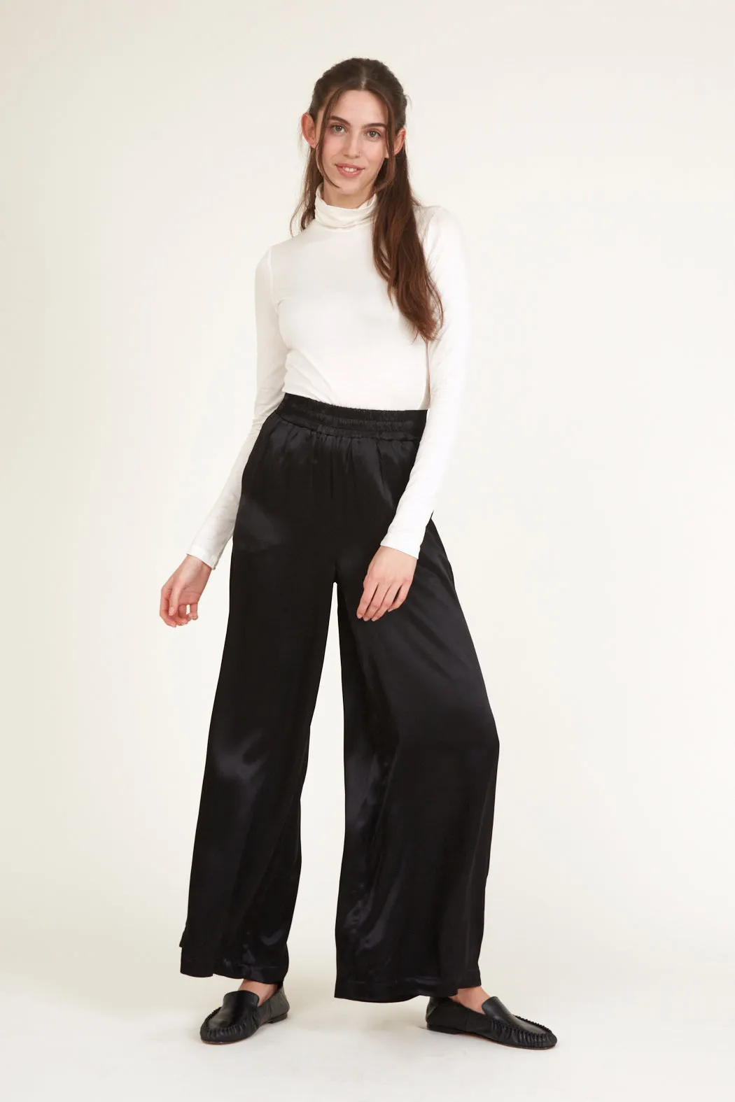 Flora Wide Pants - Black