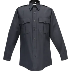Flying Cross Command Long Sleeve Shirt w/ Zipper & Convertible Sport Collar - LAPD Navy