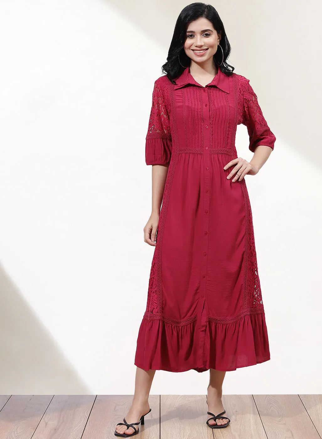 Fuschia Russell Net Dress