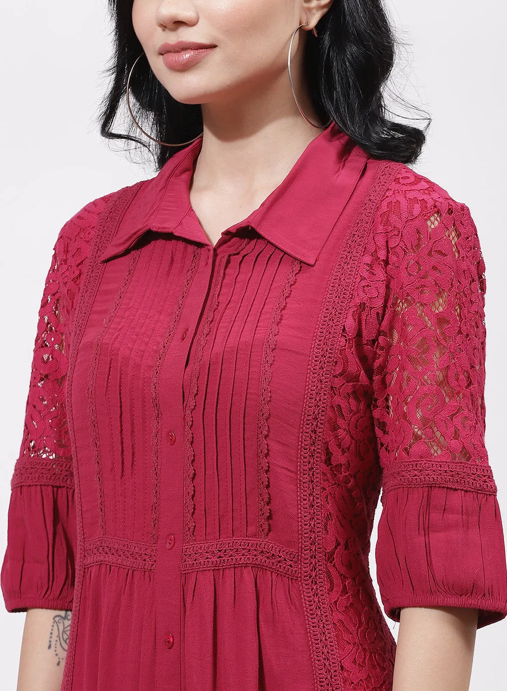 Fuschia Russell Net Dress