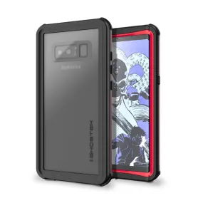 Galaxy Note 8, Ghostek Nautical Galaxy Note 8 Case Military Grade Armor Waterproof Cover | Red