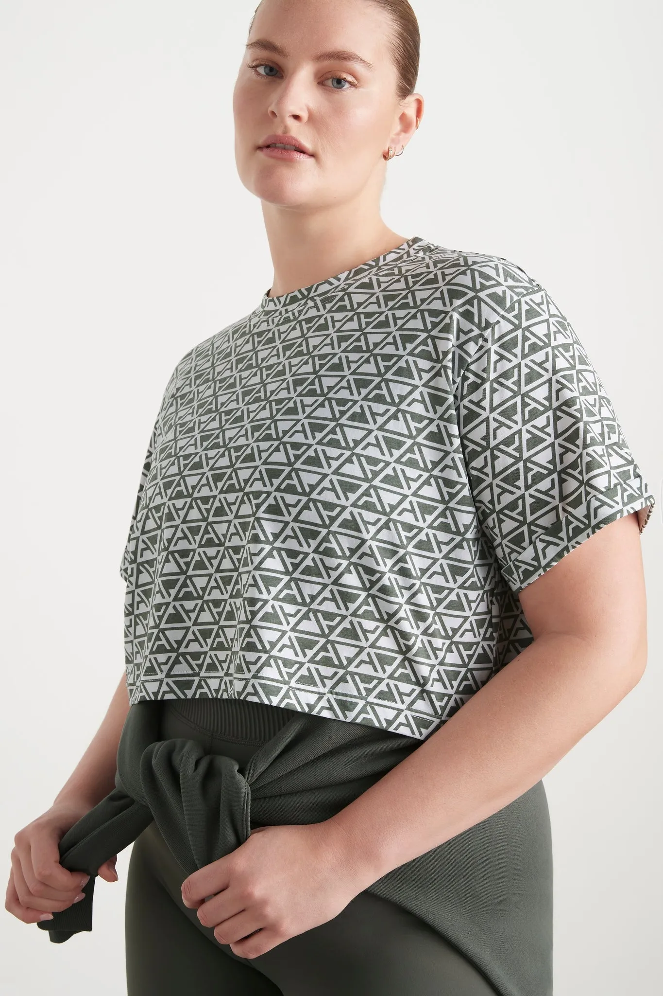 Geo Print Crop T-Shirt 105
