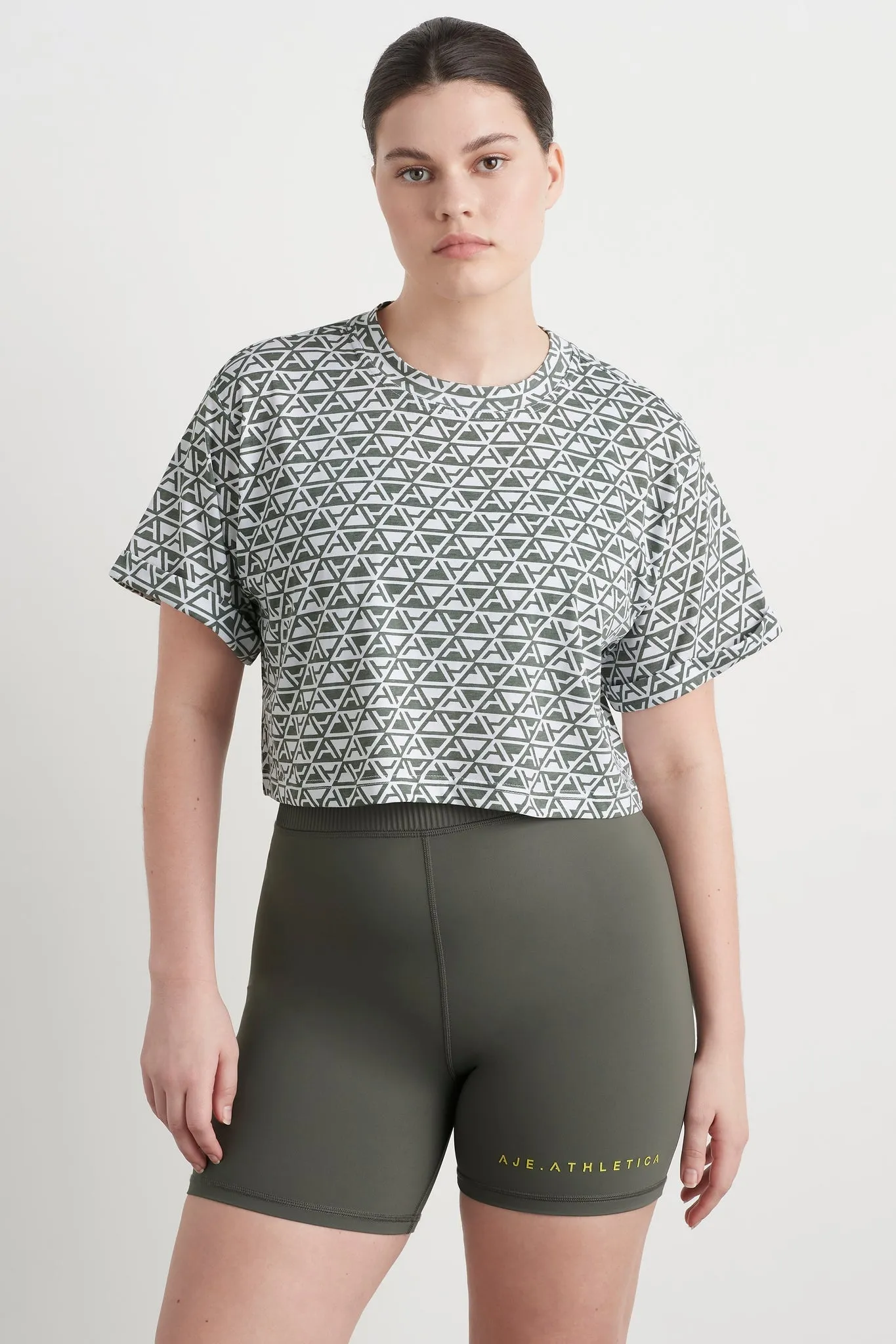 Geo Print Crop T-Shirt 105