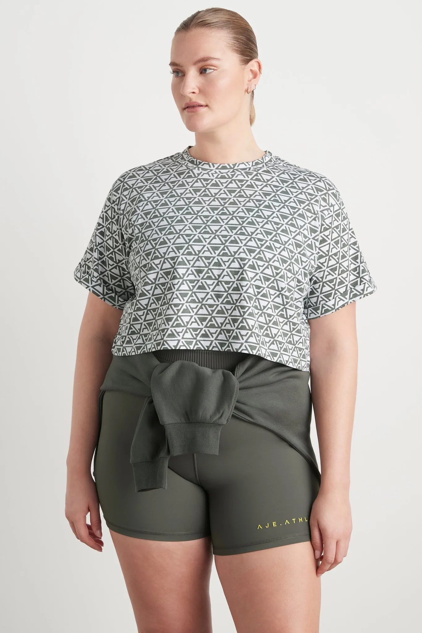 Geo Print Crop T-Shirt 105