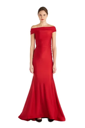 Gown with Off-The-Shoulder Neckline