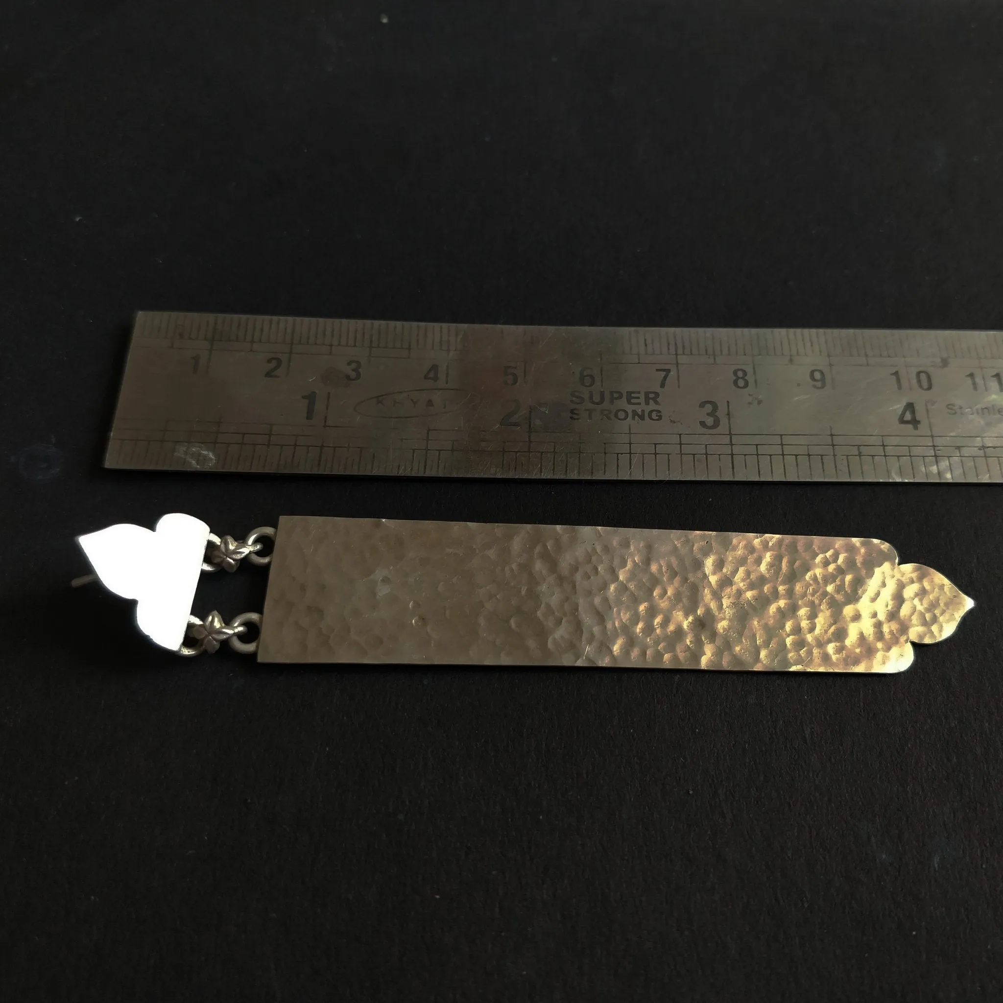 Hammered Long Earrings