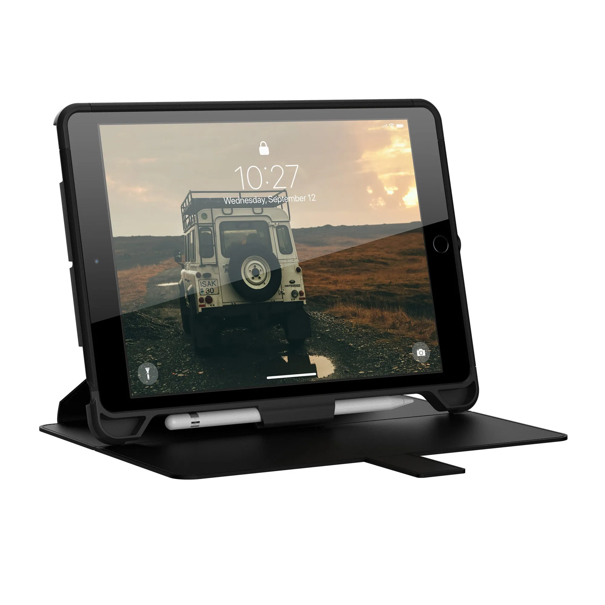 iPad 10.2 (2019-2021) (7th-9th Gen) UAG Black Scout w/Folio Series Case - 15-07250
