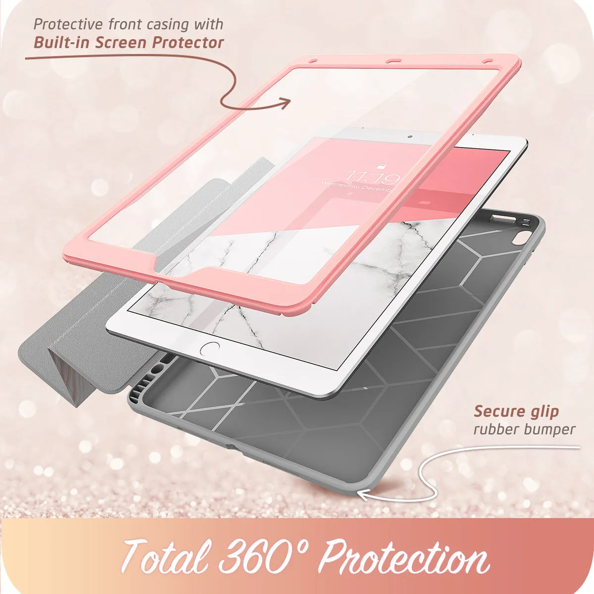 iPad 10.2 inch (2019 | 2020) Cosmo Case(open box)-Marble Pink