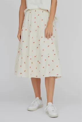 Iris Layered Skirt - Birch / Dusted Clay