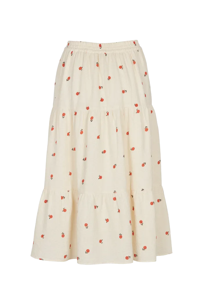 Iris Layered Skirt - Birch / Dusted Clay
