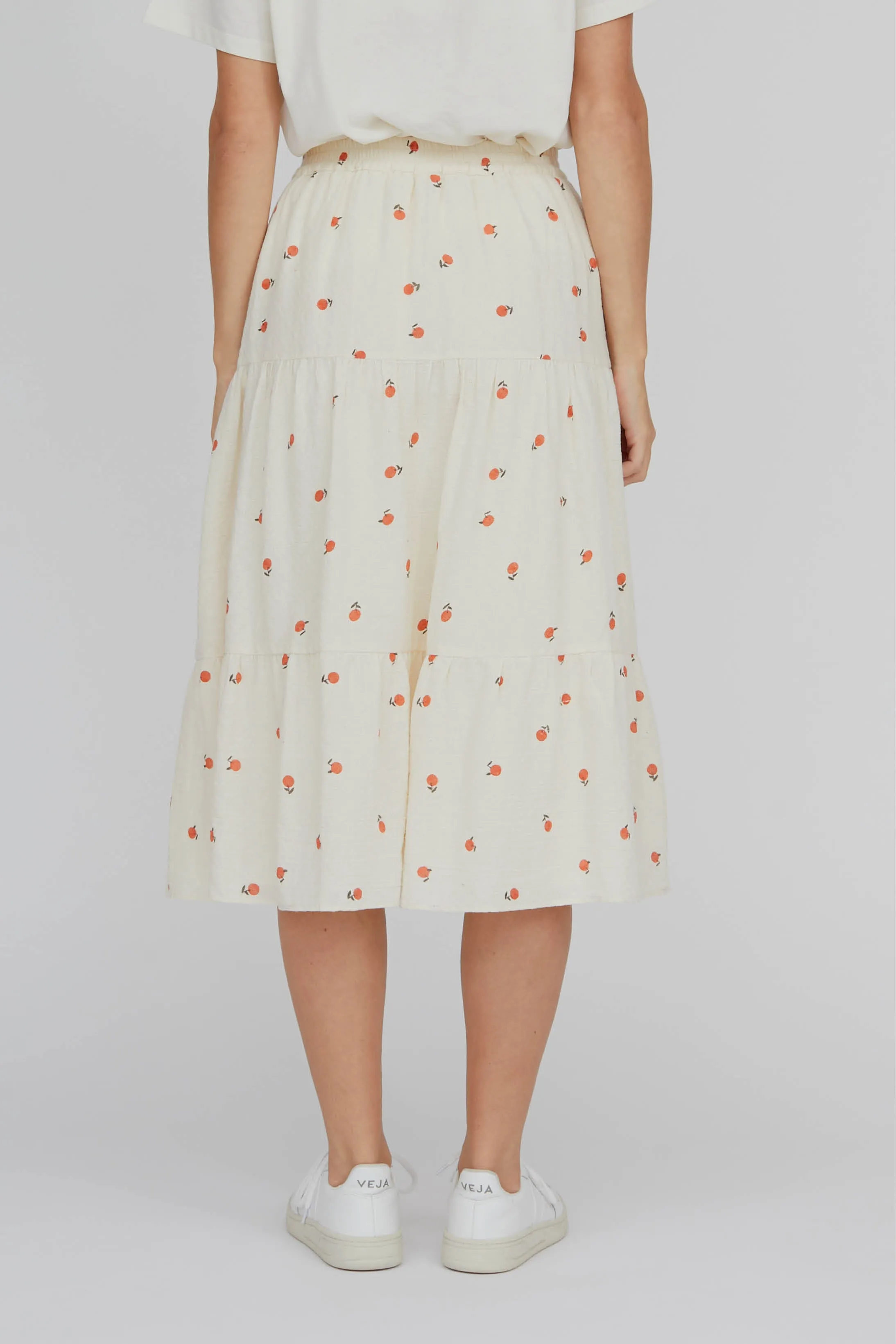Iris Layered Skirt - Birch / Dusted Clay