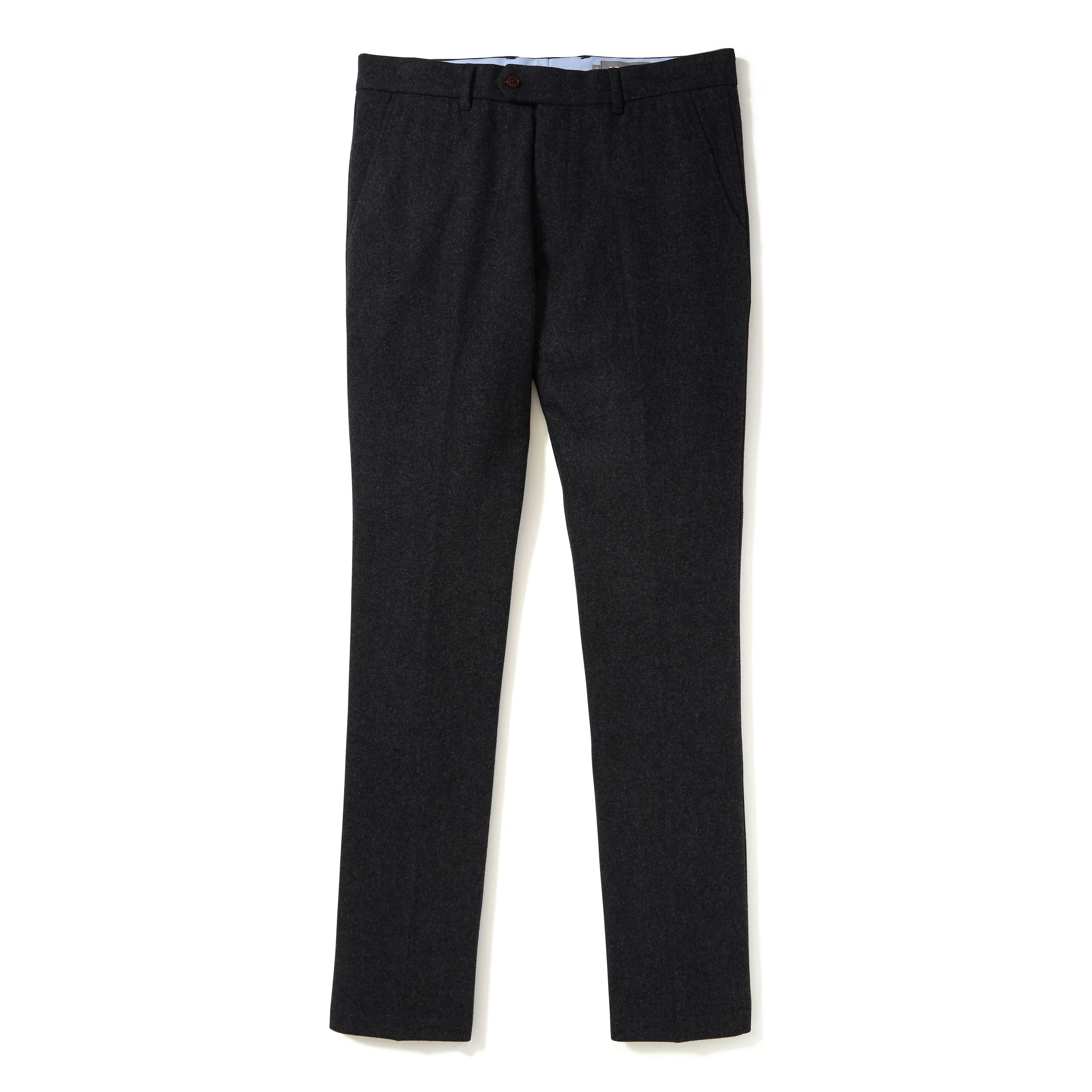 Italian Wool Flannel Dress Pants - Heather Charcoal