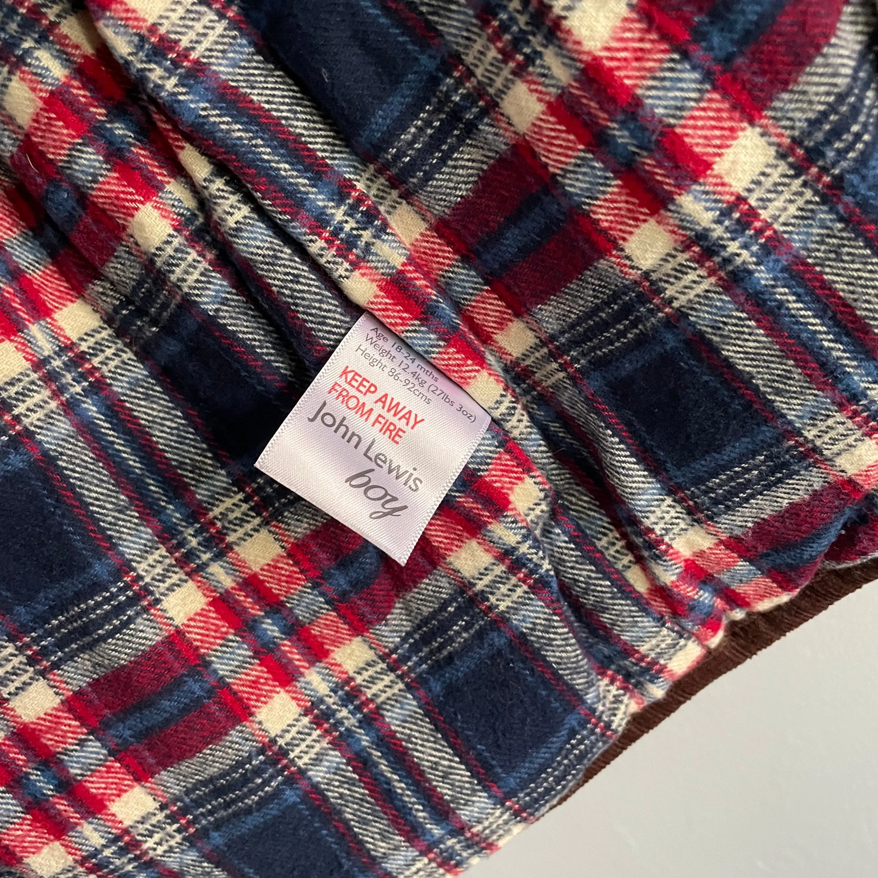 John Lewis / Quilted navy jacket / 18-24M