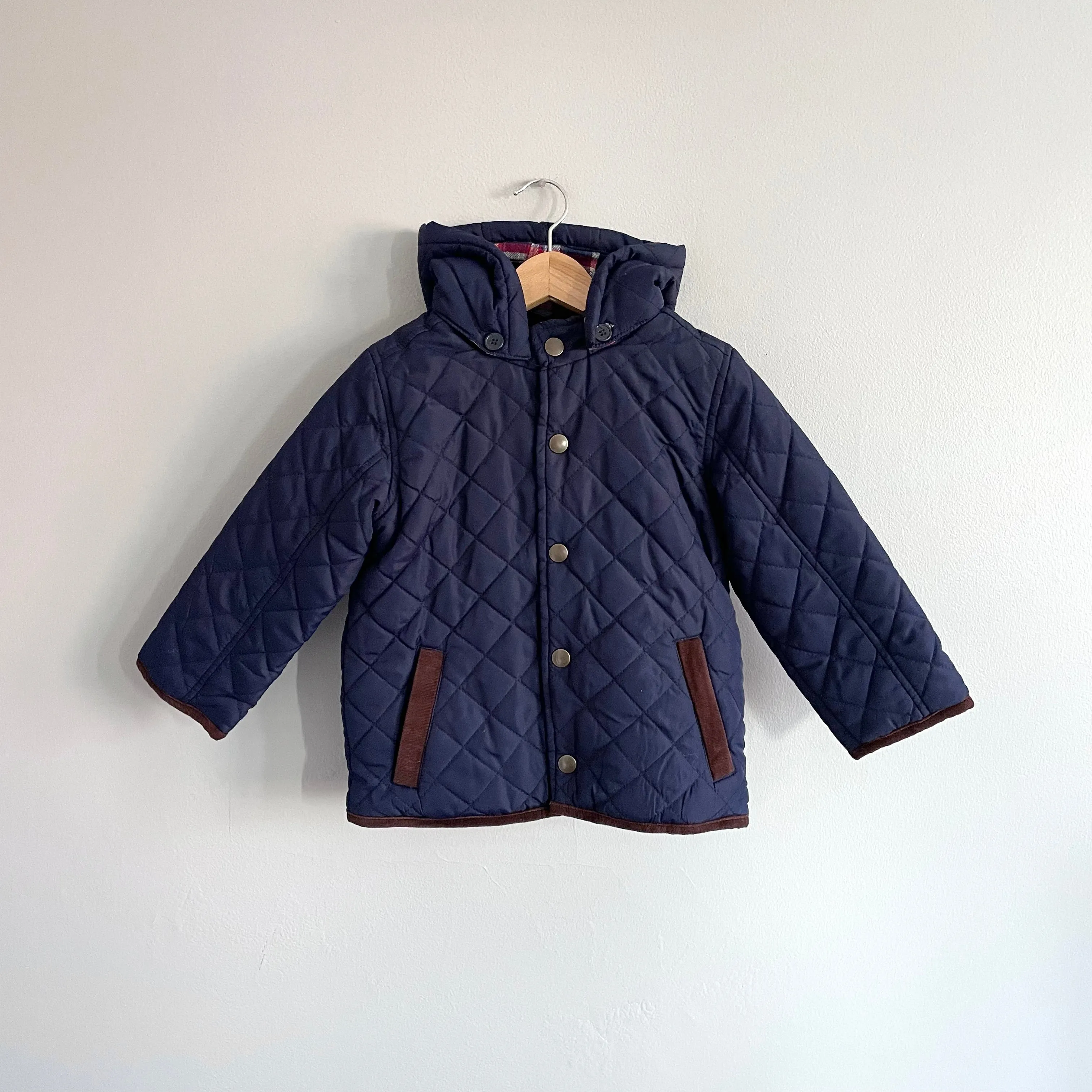 John Lewis / Quilted navy jacket / 18-24M