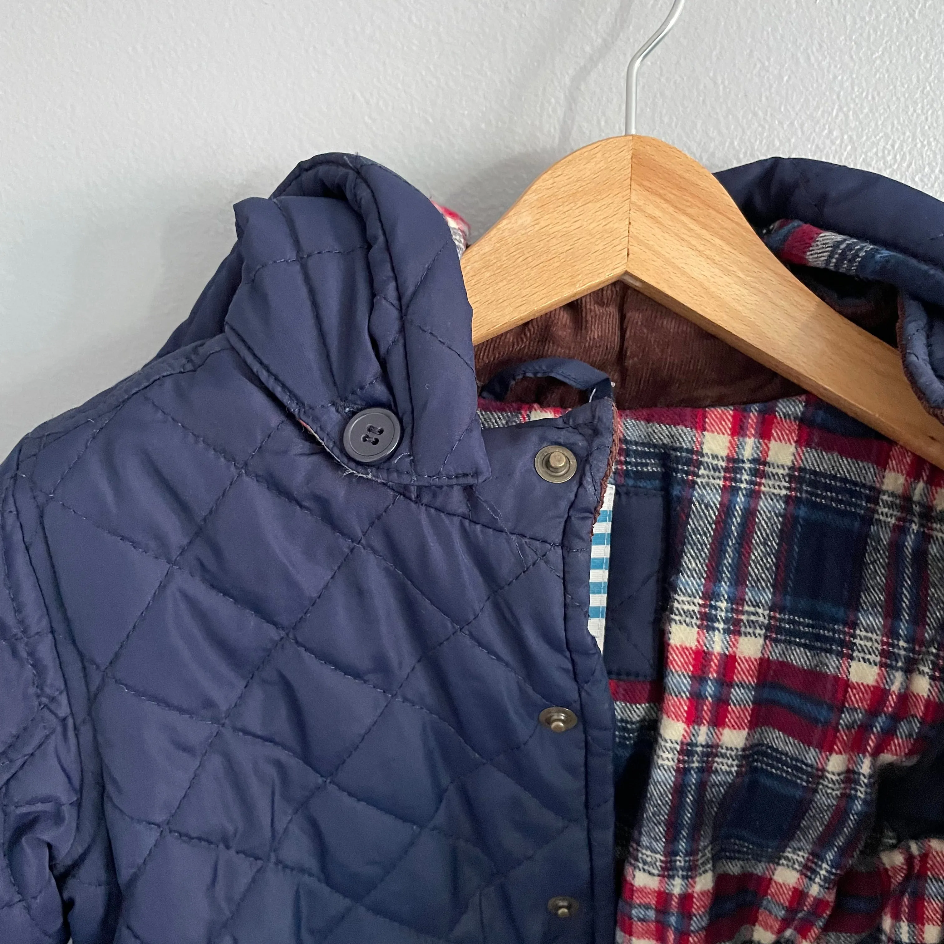 John Lewis / Quilted navy jacket / 18-24M