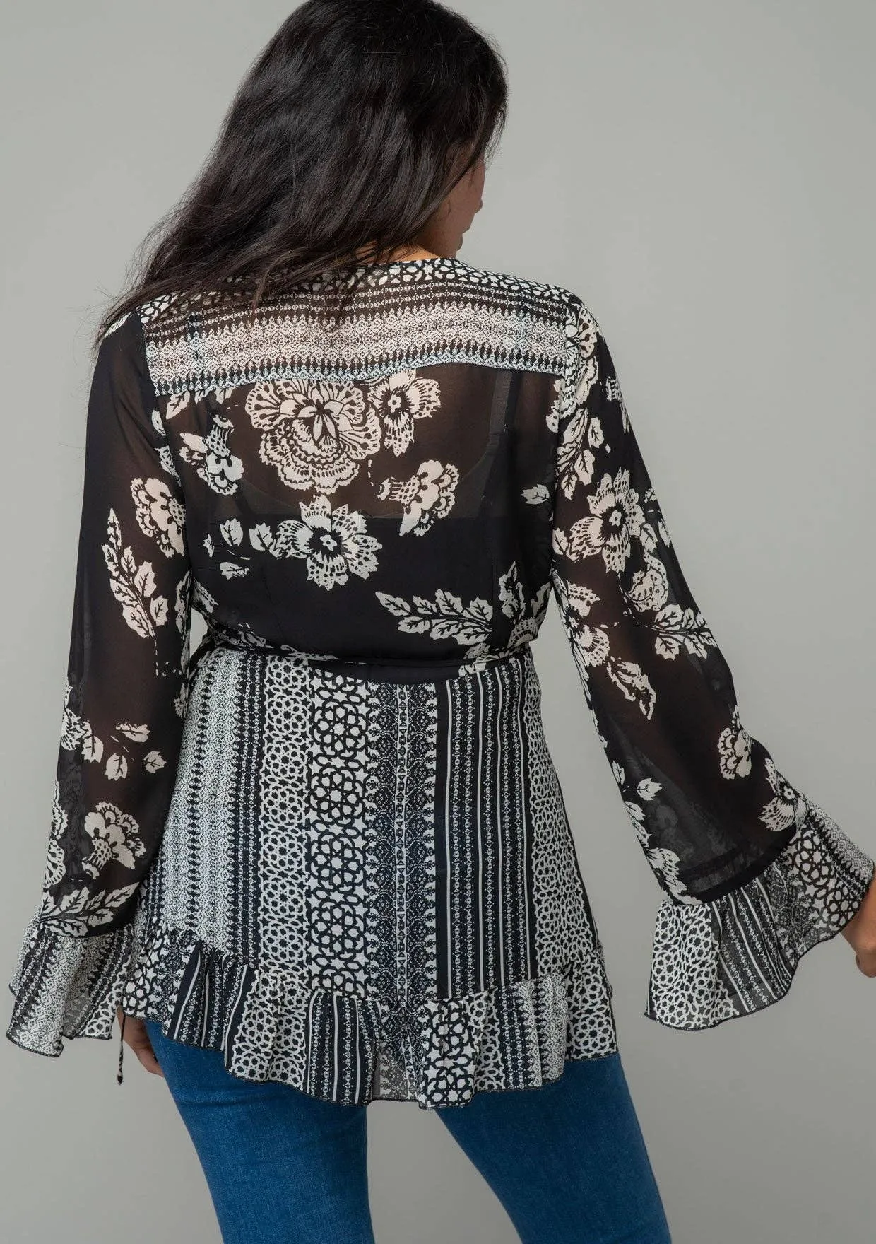 Karina Bell Sleeve Wrap Top