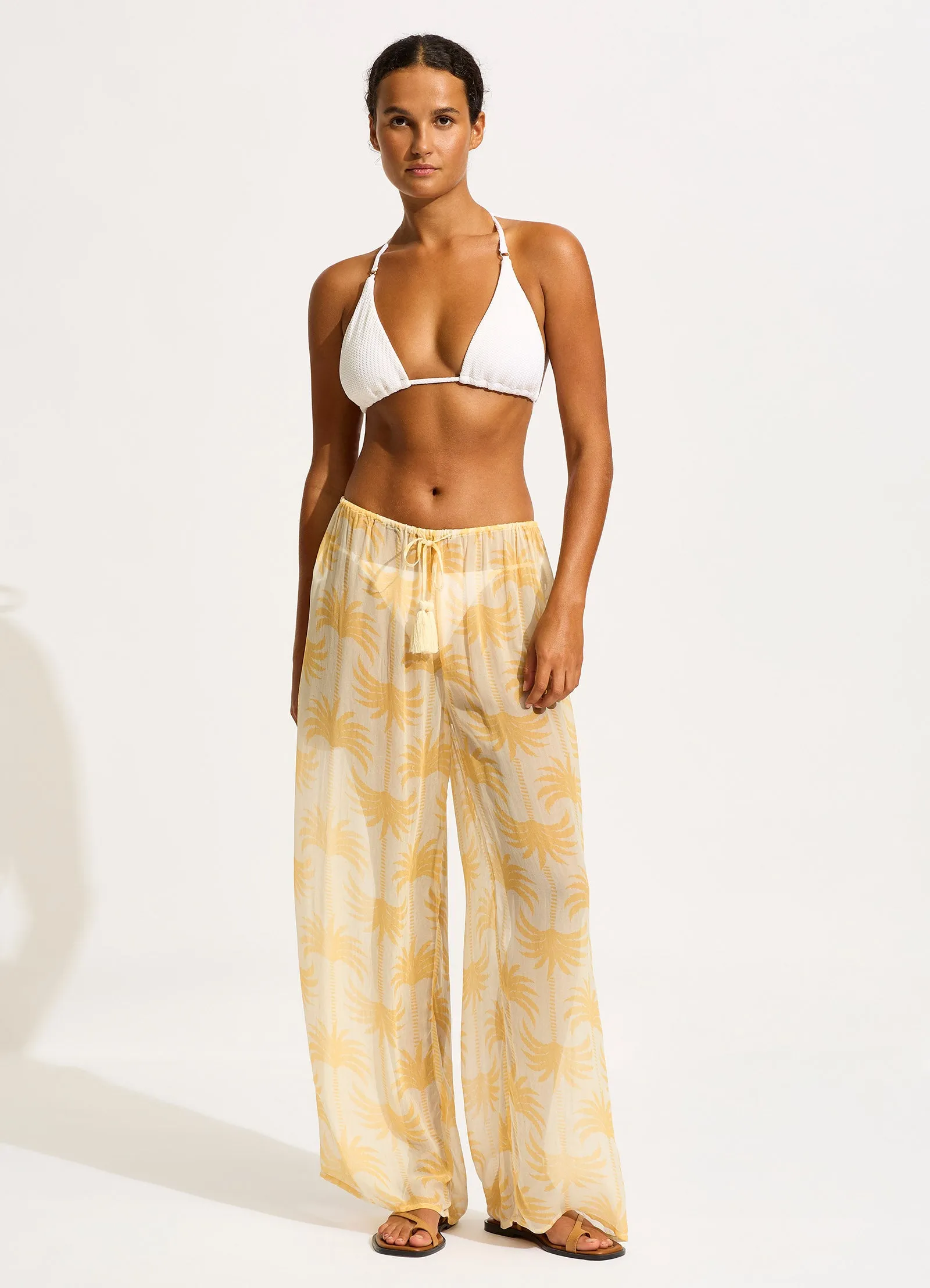 Kasbah Drawstring Waist Pant - Ecru