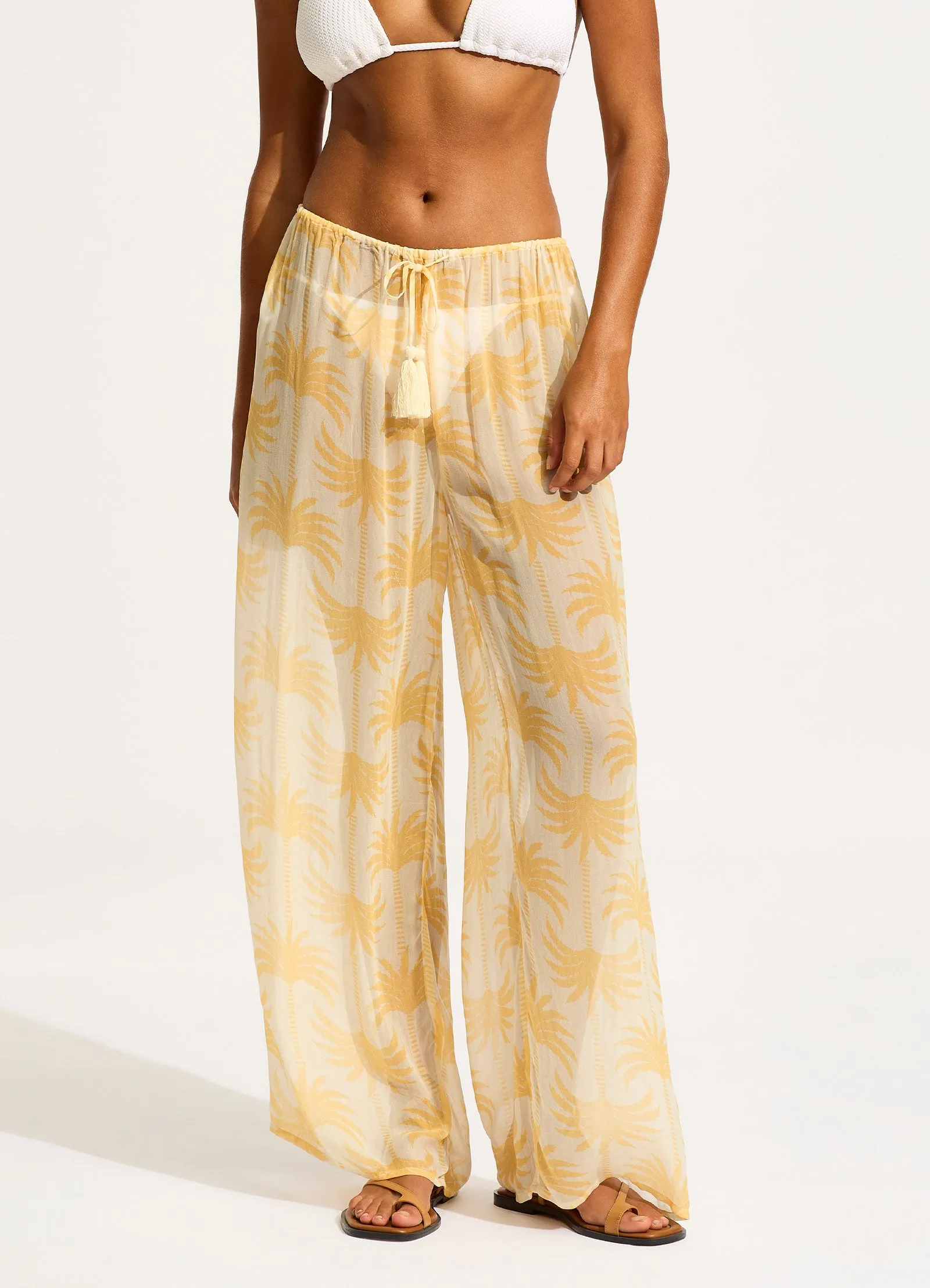 Kasbah Drawstring Waist Pant - Ecru