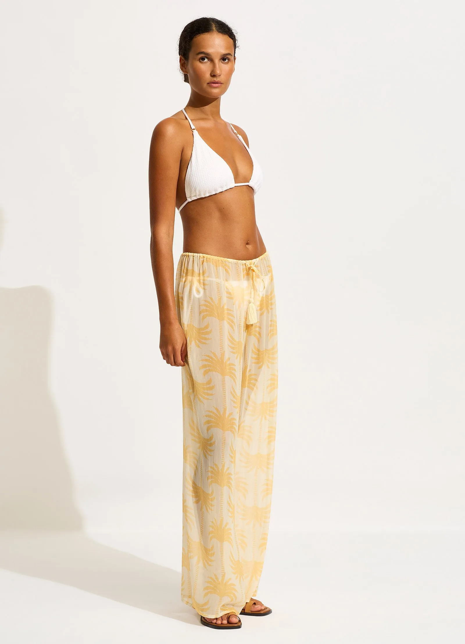 Kasbah Drawstring Waist Pant - Ecru