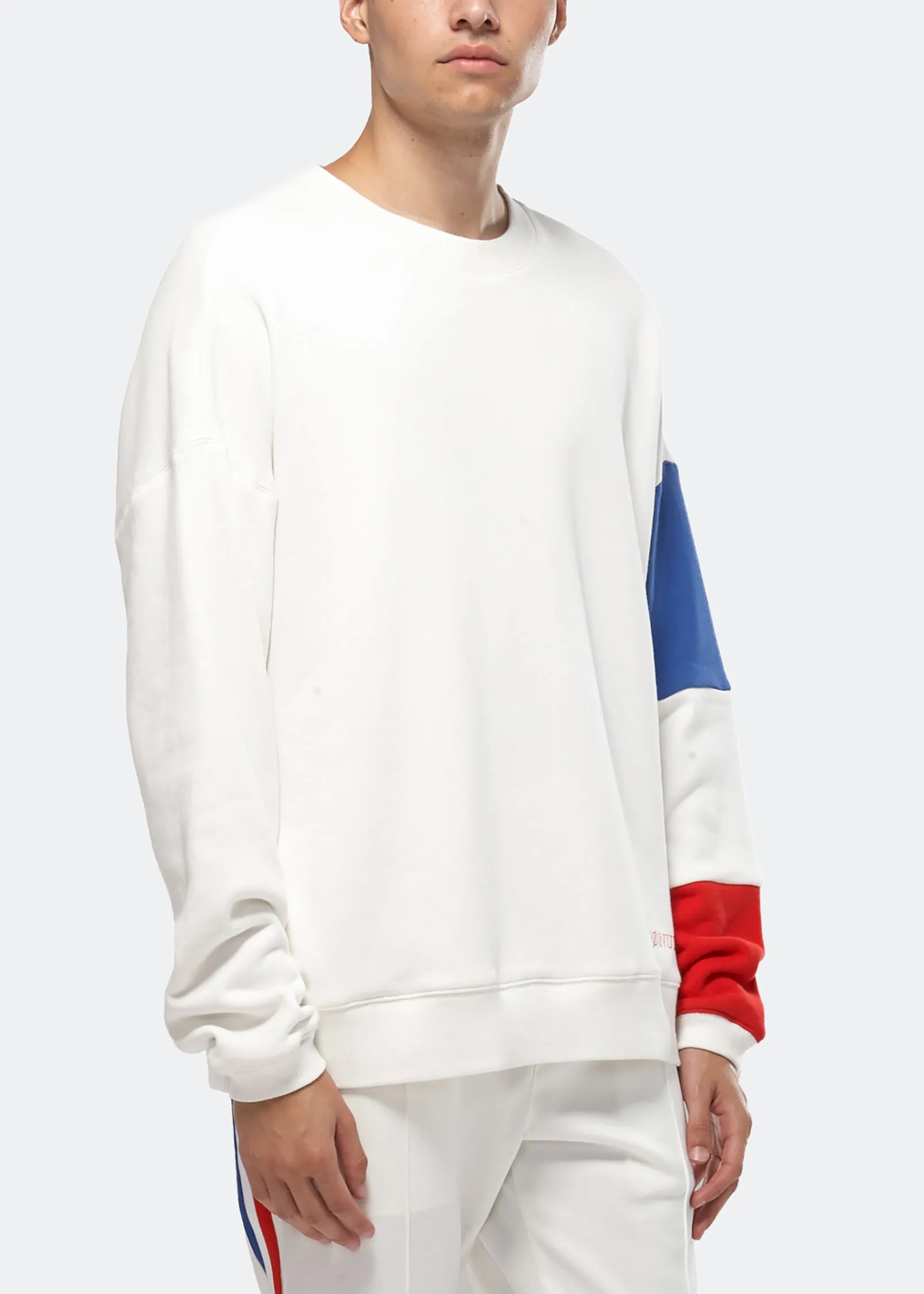 Konus Men's Color Blocked Sweatshirt in White