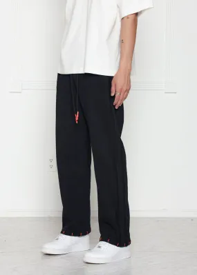 Konus Men's Wide Leg Sweatpants in Black