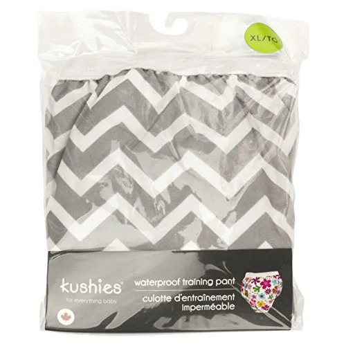 Kushies Baby Waterproof Training Pant 33-38 Pounds Grey Chevron Large