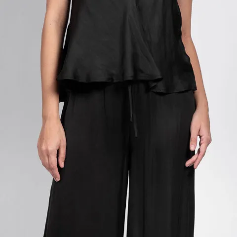LatteLove Satin Pant Black