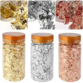 Leaf Foil Nail Art Large Jar