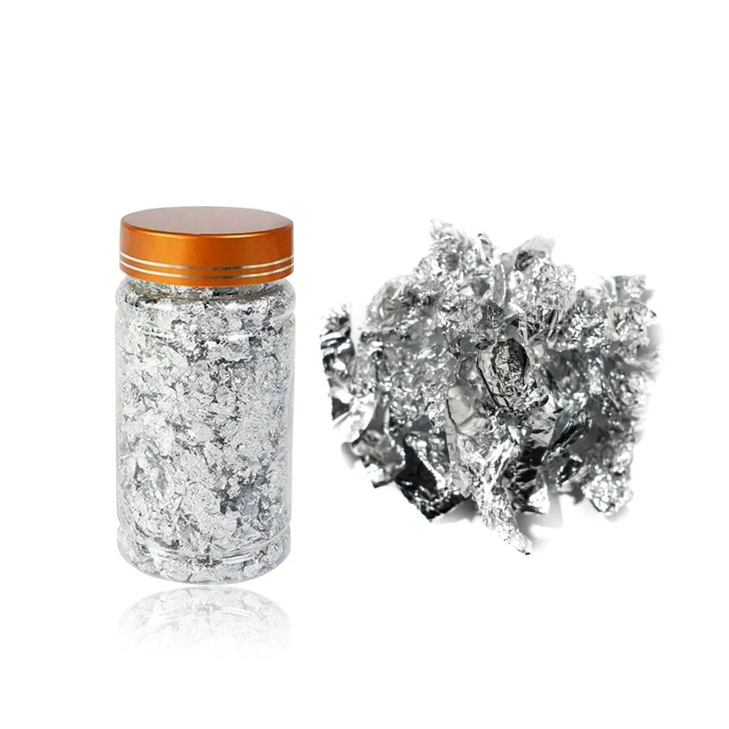 Leaf Foil Nail Art Large Jar