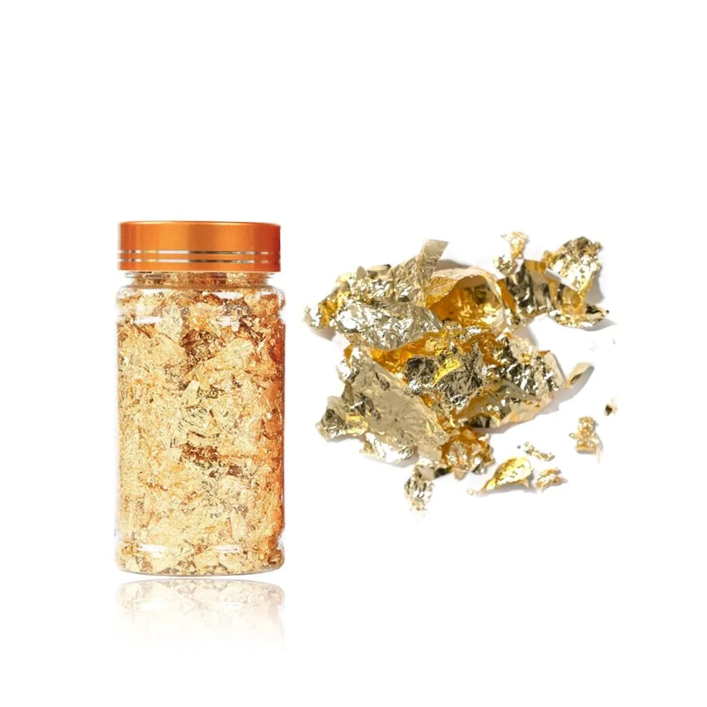 Leaf Foil Nail Art Large Jar