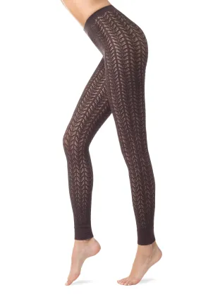 Legging mit Netz aufwändig gestrickt - ART