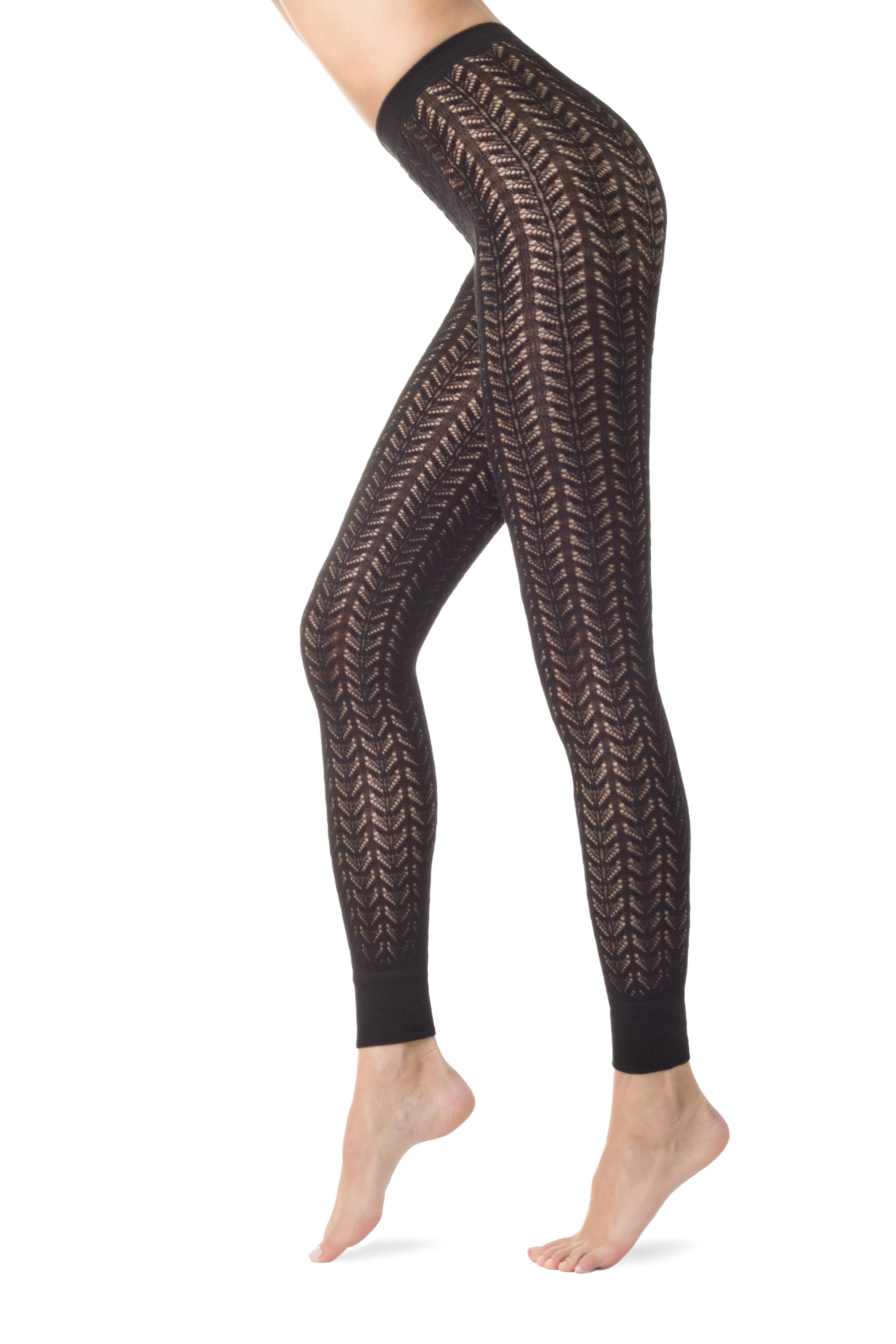 Legging mit Netz aufwändig gestrickt - ART