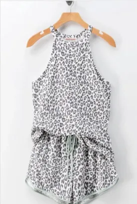 LEO MINT & GRAY HALTER SHORT SETS