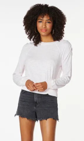 LS Ruched Shoulder Top
