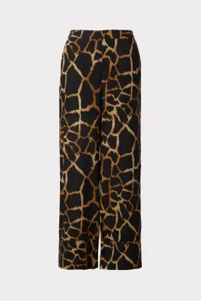 Marlowe Giraffe Print Linen Pants