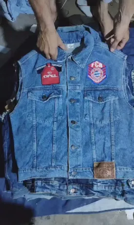 Men denim vests vintage and modern style - 50 pieces