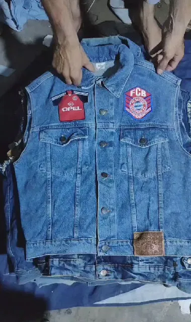Men denim vests vintage and modern style - 50 pieces