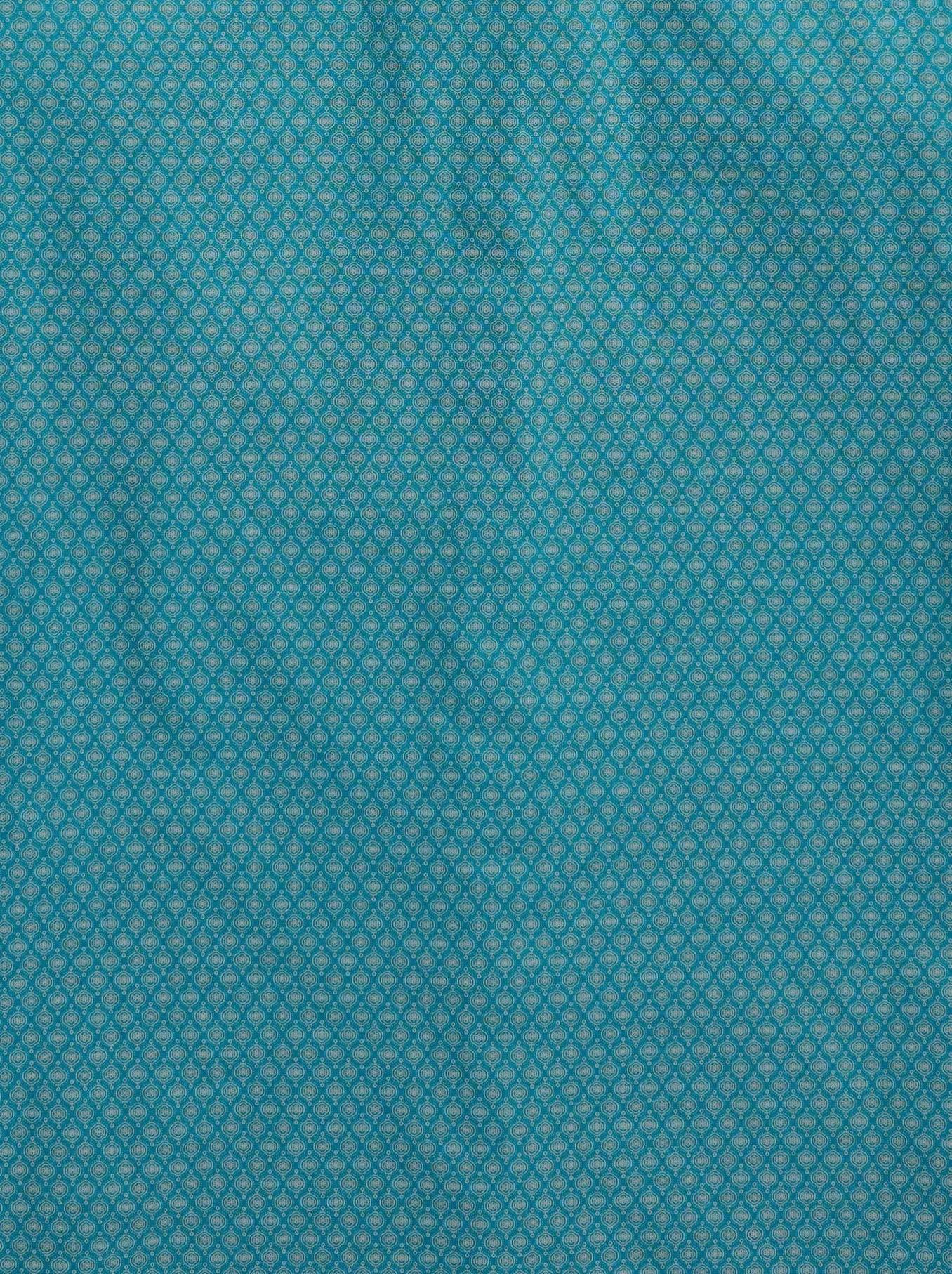 Men's Ely Cattleman Long Sleeve Medallion Print Western Snap Shirt- Teal & Khaki